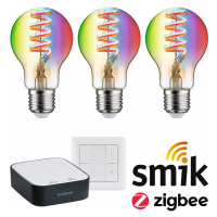 PAULMANN Startovací sada Smart Home Zigbee 3.0 LED žárovka Gateway + Filament 230V LED žárovka E