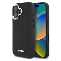 Dkny DKHMP16SPSCMCLK iPhone 16 6,1 černo/černé pevné pouzdro Plain Silver Logo