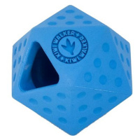 Kiwi Walker Gumová hračka Icosaball s dírou na pamlsky, Mini 6,5cm, Modrá