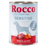 Rocco Sensitive 12 x 400 g - hovězí & mrkev
