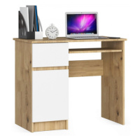 Počítačový stůl PIKSEL levá - dub artisan/bílá