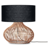 Stolní lampa s textilním stínidlem v černo-přírodní barvě (výška 60 cm) Kalahari – Good&Mojo