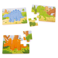 Bigjigs Toys Puzzle 3v1 dinosauři