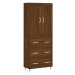 vidaXL Skříň highboard hnědý dub 69,5 x 34 x 180 cm kompozitní dřevo