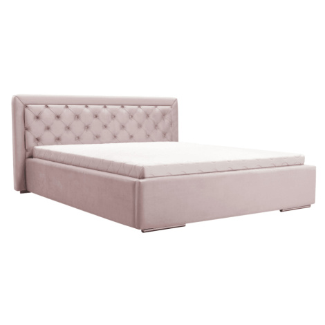 ArtIdz Čalouněná manželská postel DANIELLE | růžová 160 x 200 cm