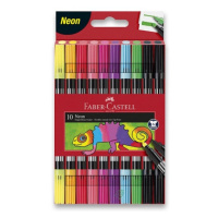 Oboustranné dětské fixy Faber-Castell Neon 10 barev Faber-Castell