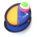 Catch Ball 18 cm - Lapač míčků - modrožlutá