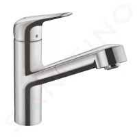 Hansgrohe 71814800 - Dřezová baterie M427-H150 s výsuvnou sprškou, vzhled nerezu