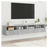 vidaXL Nástěnné TV skříňky 2 ks betonově šedé 80 x 30 x 30 cm kompozit