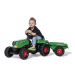 Rolly Toys  Šlapací traktor Kid s vlečkou - zeleno-červený