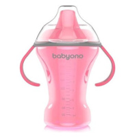 BabyOno netekoucí hrneček s tvrdým náustkem 260 ml, růžová