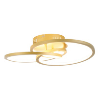 Stropní svítidlo zlaté 45 cm včetně LED 3stupňové stmívatelné - Rowin
