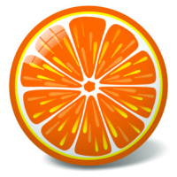 Míč pomeranč 23 cm