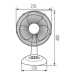 Stolní ventilátor Kanlux VENETO-23GR 23810 šedá/bílá