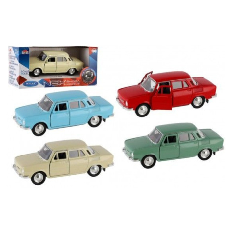 Auto Welly Škoda 100 kov/plast 11cm na volný chod 4 barvy 1:34 Teddies