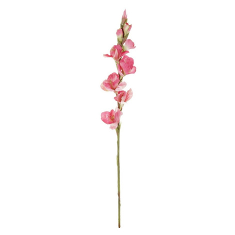 Umělá květina Gladiola růžová, 10 x 85 x 10 cm