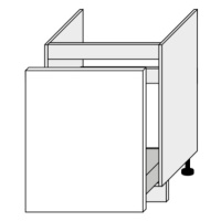 ArtExt Kuchyňská skříňka spodní dřezová PLATINIUM | D1ZM 60 Barva korpusu: Grey