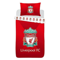 FotbalFans Povlečení Liverpool FC, 135 × 200 cm, 50 × 75 cm, oboustranné, červené