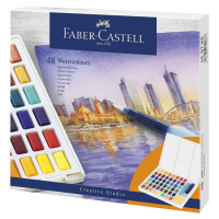 Faber-Castell Faber-Castell, 169748, Creative Studio, akvarelové barvy v pánvičkách, 48 ks