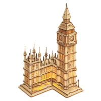 3D dřevěné puzzle svítící Big Ben