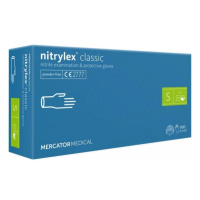MERCATOR Medical Nitrylex Classic vyšetřovací nitrilové rukavice S (6-7) modré, 100ks