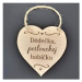 AMADEA Dřevěné srdce s nápisem Dědečku, poslouchej babičku, masivní dřevo, 16 x 15 cm