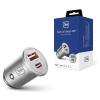 3mk Hyper Car Charger 45W nabíječka do auta, USB-A/USB-C (PD)