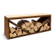 Blumfeldt Kindlewood L Rust, stojan na dřevo, lavička, 104 × 40 × 35 cm, bambus, zinek