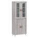 vidaXL Skříň highboard šedá sonoma 69,5 x 34 x 180 cm kompozitní dřevo