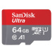 SanDisk MicroSDXC karta 64GB Ultra + adaptér SDSQUAB-064G-GN6MA