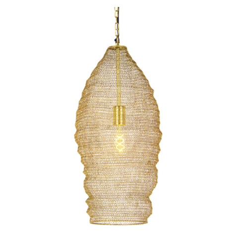 Orientální závěsná lampa zlatá 25 cm - Nidum QAZQA