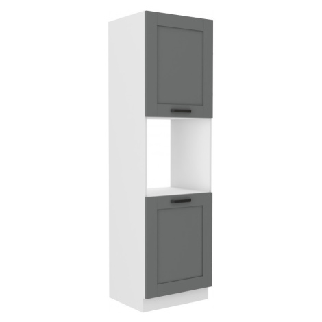 Kuchyňská skříň na vestavnou troubu LAILI - šířka 60 cm, šedá / bílá