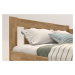 Rohová dřevěná postel Elisa, pravý roh, provedení D1, 140x200 cm