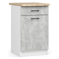 Kuchyňská skříňka OLIVIA S50 SZ1 - bílá/beton