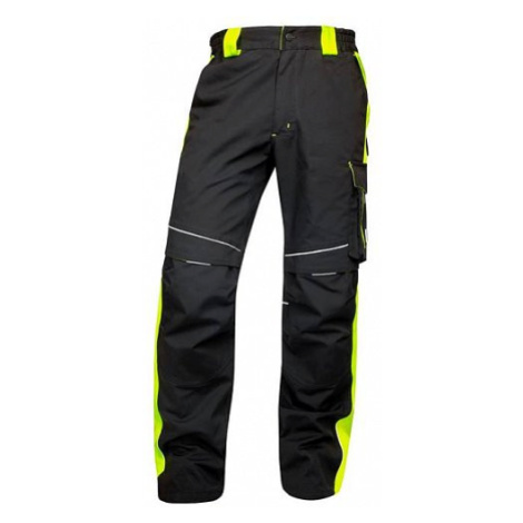Ardon Montérkové kalhoty do pasu NEON, černo-žluté 50 H6401