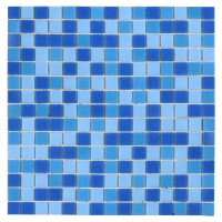 Skleněná mozaika Premium Mosaic modrá 33x33 cm mat MOS20MIX1HM