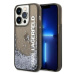Kryt Karl Lagerfeld iPhone 14 Pro 6,1" black hardcase Liquid Glitter Elong (KLHCP14LLCKVK)
