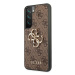 Guess GUHCS22S4GMGBR hard silikonové pouzdro Samsung Galaxy S22 5G brown 4G kovové logo