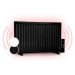 OneConcept Wallander, olejový radiátor, 800 W, termostat, olejové vyhřívání, plochý design, čern