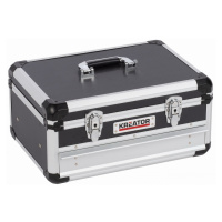Hliníkový kufr KREATOR 430x300x205mm 1 zásuvka