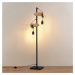 Lindby Lindby Asya stojací lampa, dřevo, černá