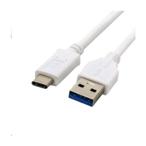 Kabel C-TECH CB-USB3C-20W USB 3.0 AM na Type-C kabel (AM/CM), 2m, bílý