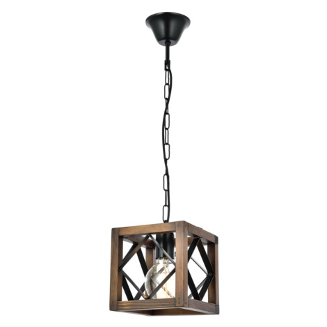 Opviq Stropní svítidlo ZIKZAK II habrové dřevo ořech/černé Opviq lights