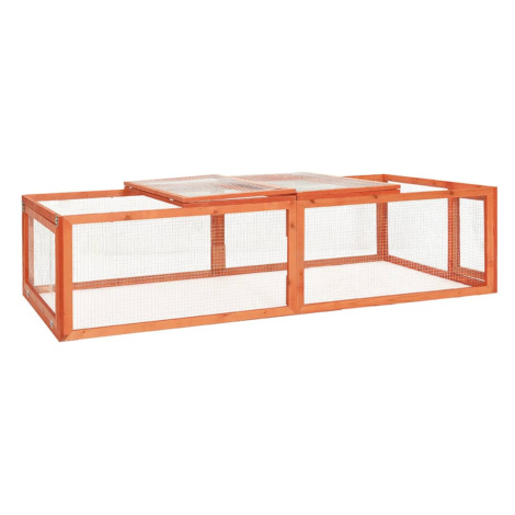 vidaXL Králíkárna 183 x 90 x 46,5 cm masivní jedlové dřevo