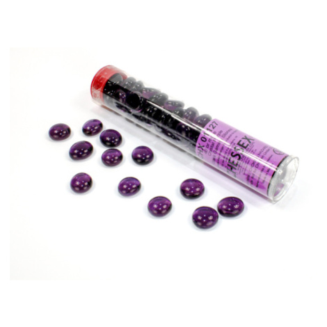 Chessex Gaming Glass Stones in Tube Purple (žetony) – 40 ks