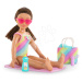 Panenka Luna Beach Set Corolle Girls s dlouhými hnědými vlasy 28 cm 5 doplňků od 4 let
