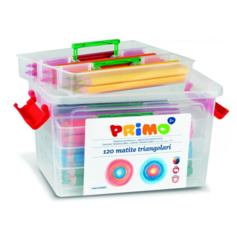 Trojboké pastelky PRIMO JUMBO - 120 ks - v plastovém boxu