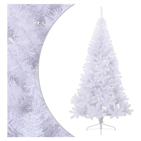 vidaXL Umělý poloviční vánoční stromek se stojanem bílý 210 cm PVC