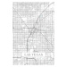 Mapa Las Vegas white, (26.7 x 40 cm)