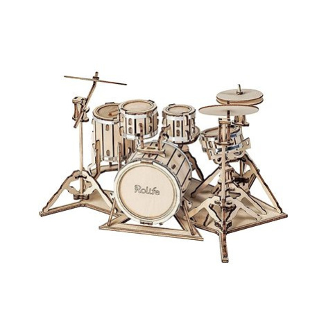 Robotime Rolife 3D dřevěné puzzle Souprava bicích nástrojů 246 dílků